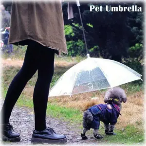 New Transparent Pet Umbrella Dog Puppy Suitable for Rainy Snowy