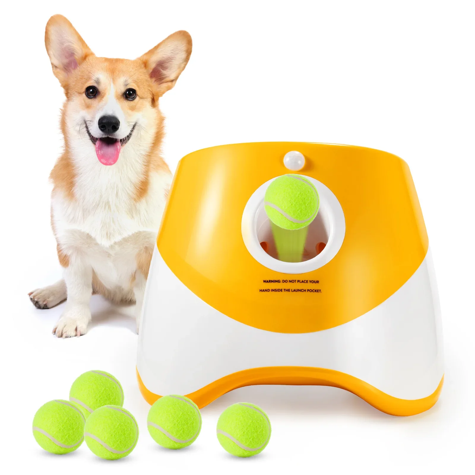 Automatic Tennis Ball Launcher - Interactive Toy for Pet Dogs