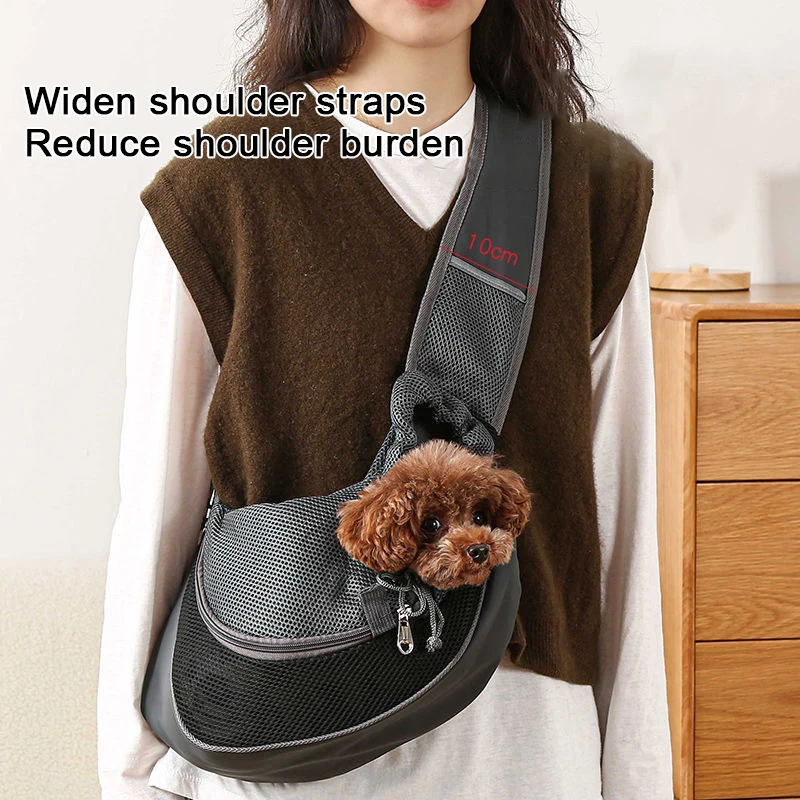 Crossbody Shoulder Sling Pet Carrier - Travel Carry Tote for Dogs & Cats - Image 5