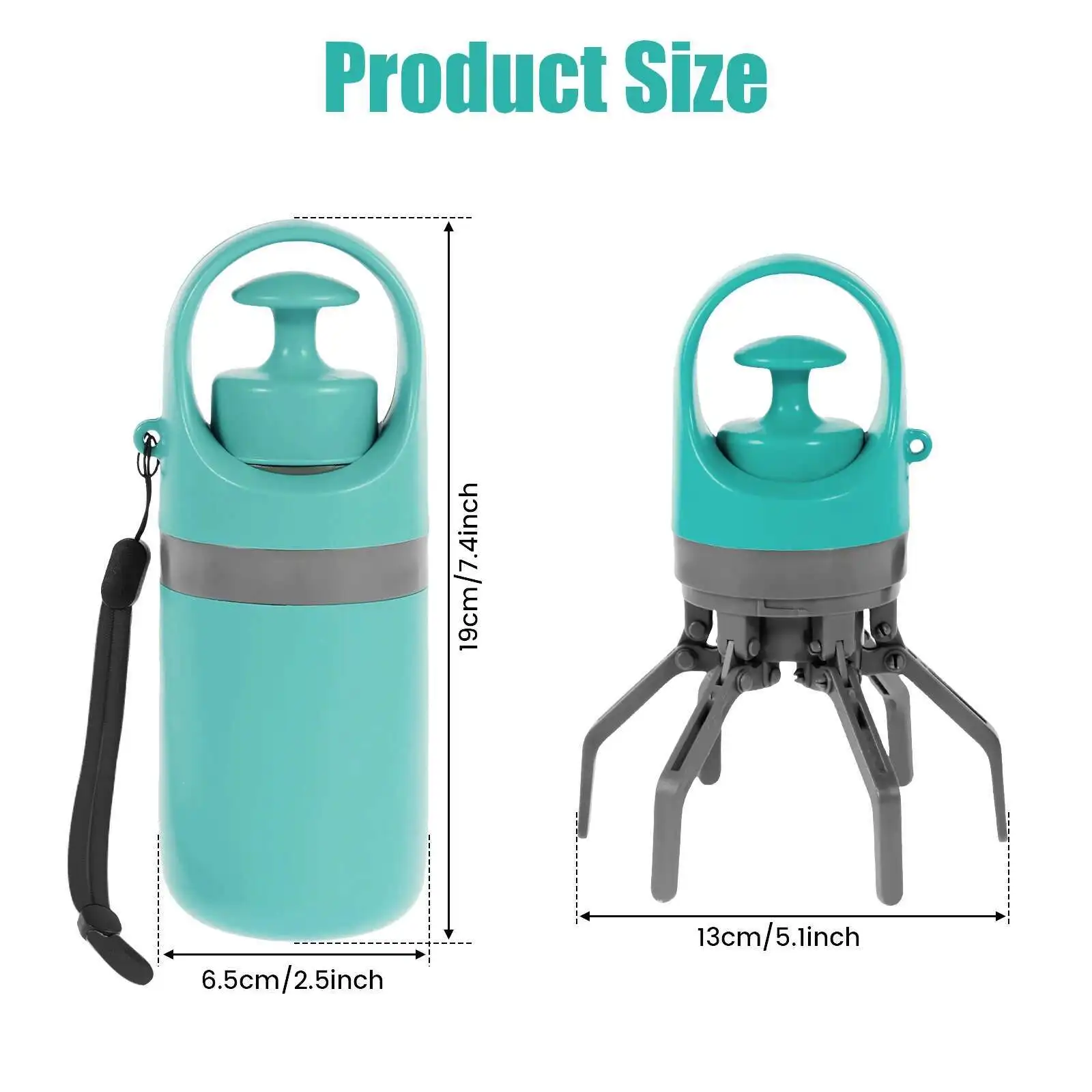 Portable Dog Pooper Scooper - Built-in Garbage Bag No Touch Design - Image 3