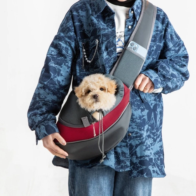 Crossbody Shoulder Sling Pet Carrier - Travel Carry Tote for Dogs & Cats - Image 3