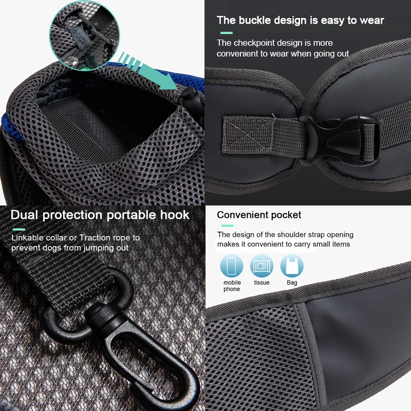 Crossbody Shoulder Sling Pet Carrier - Travel Carry Tote for Dogs & Cats - Image 2