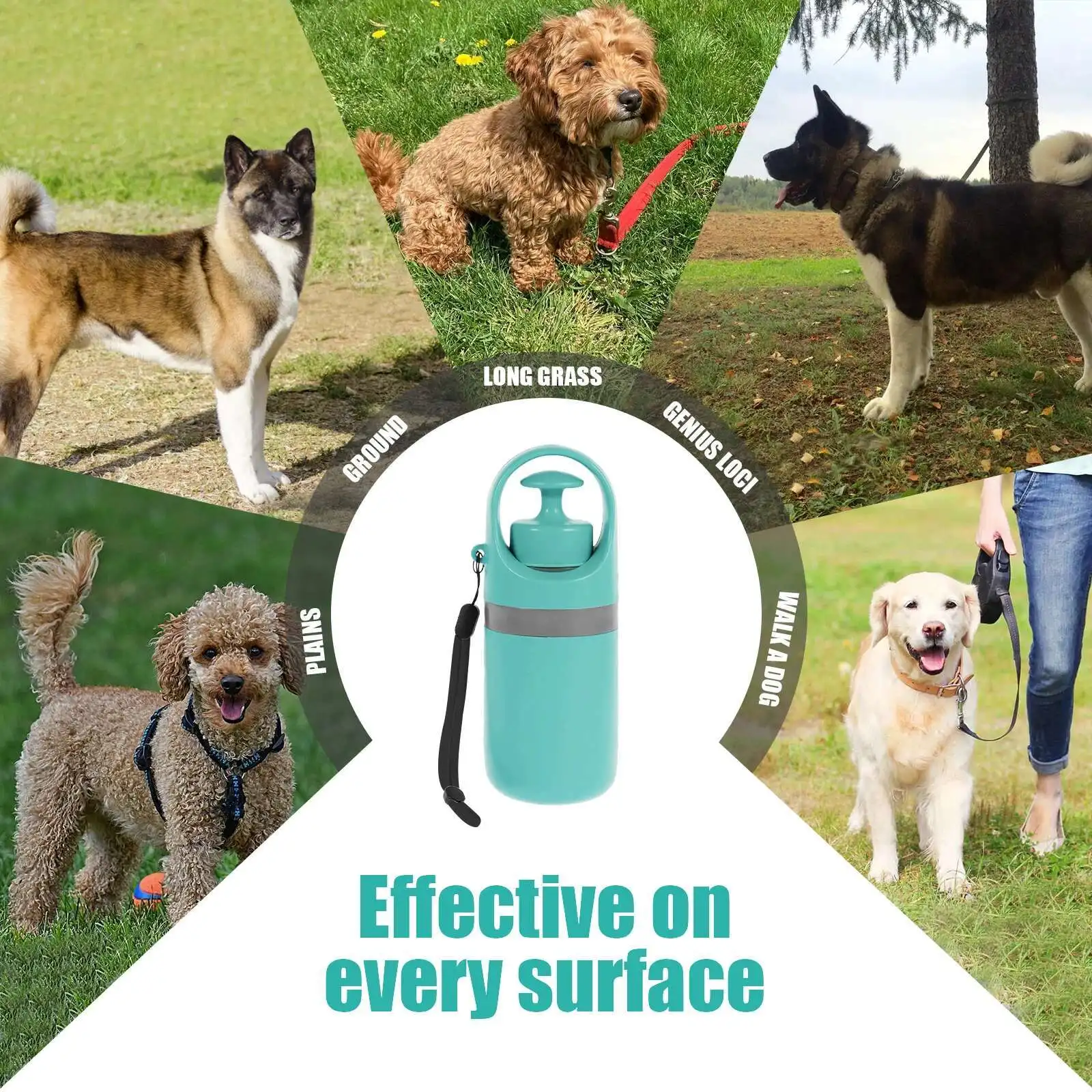 Portable Dog Pooper Scooper - Built-in Garbage Bag No Touch Design - Image 2