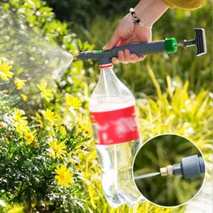 Soda Bottle Sprayer – Pump Pressure Head with Adjustable Brass Nozzle