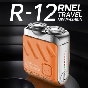 Mini Electric Shaver – Dual-Head Pocket Travel Razor, USB-C Charging