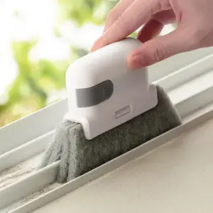 Window Track Cleaning Brush – Groove Scrubber with Removable Pad